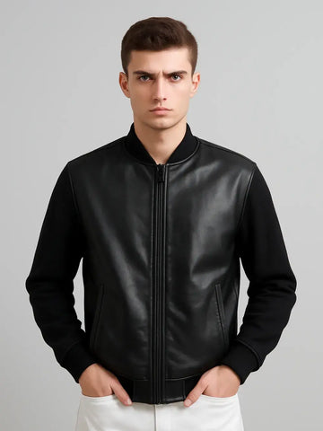 PREMIUM LEATHER JACKET - BLACK