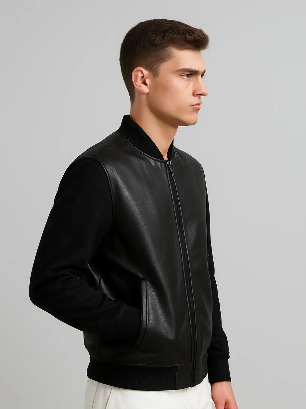 PREMIUM LEATHER JACKET - BLACK