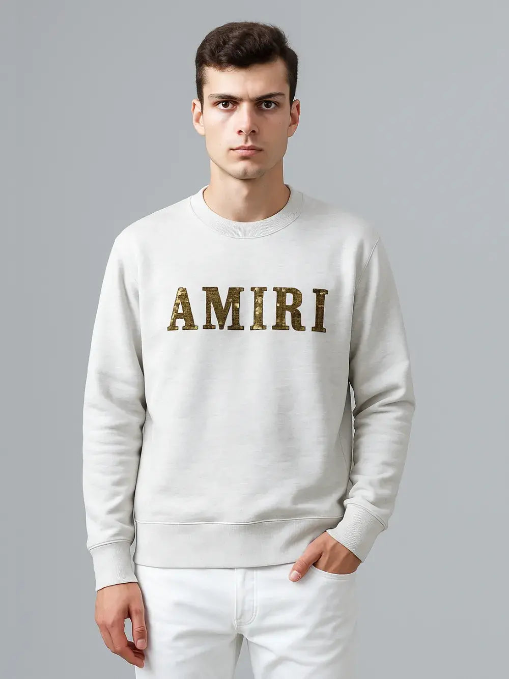 CREWNECK SWEATSHIRT with AMIRI Logo